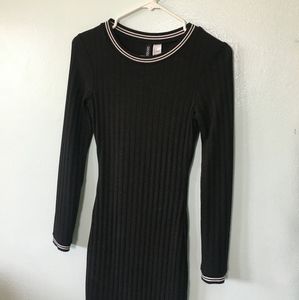 Black Ribbed Dress